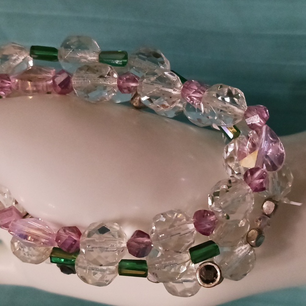 Chic trio of bracelets handmade in Plano, Texas.